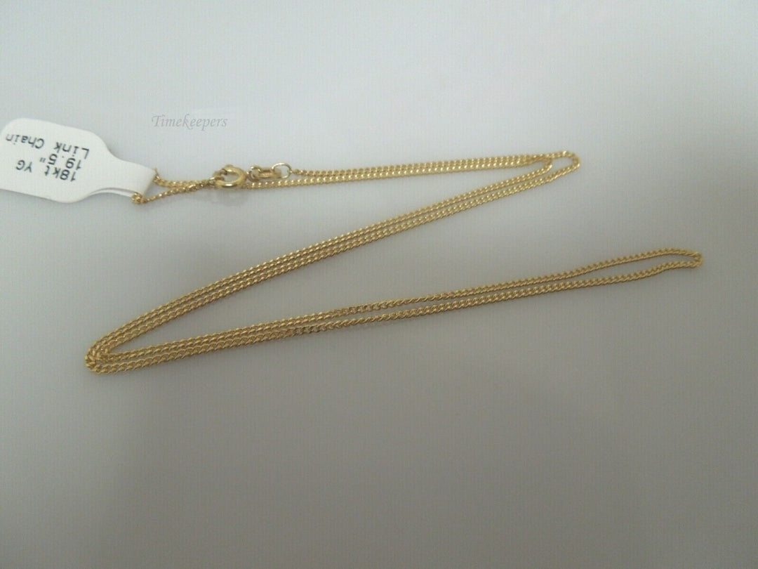 r952 18kt Solid Yellow Gold 19.5" Link Chain Signed,4g