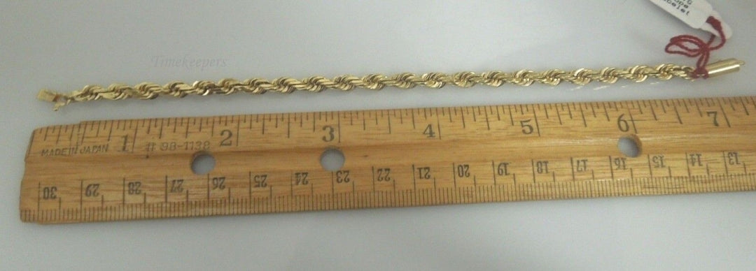 s012 Solid 14kt Yellow Gold Diamond Cut Rope Bracelet 11.8g