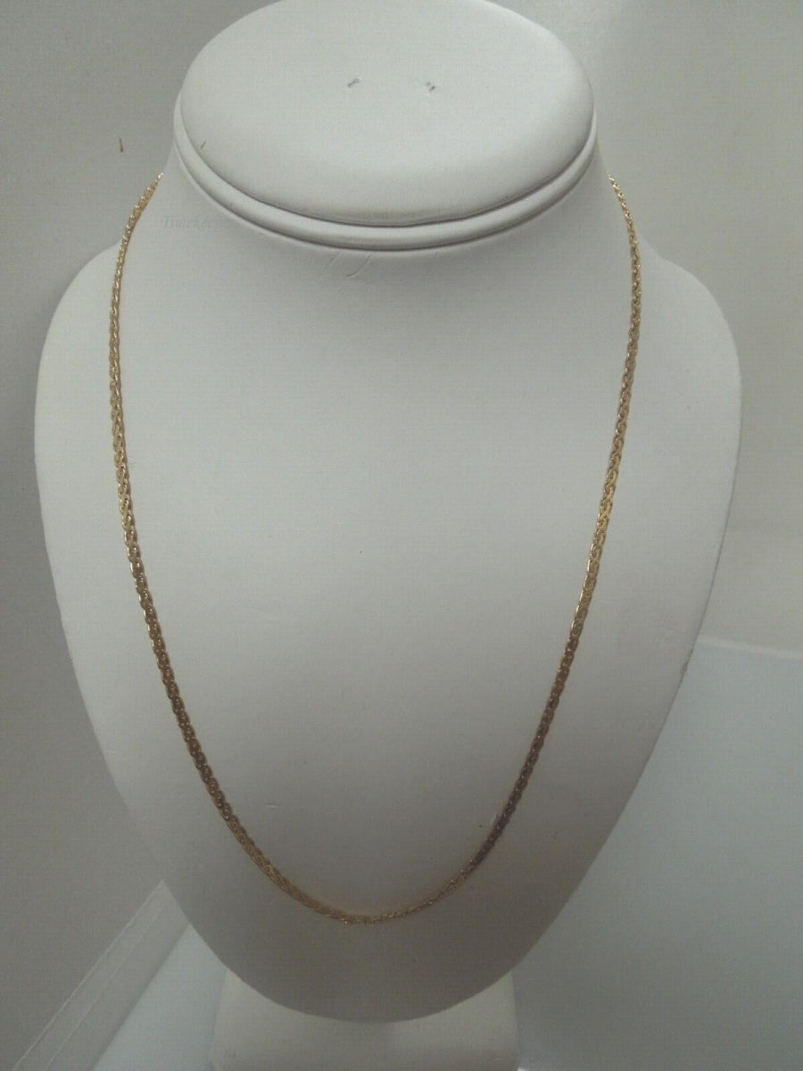 r501 (14kt) Yellow Gold Chain Necklace 20" Signed Made In Italy