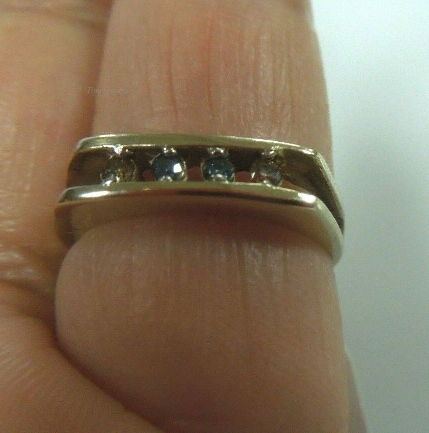 q715 14kt Yellow Gold Diamond .06 ct Size Ring 5.25 (USA) 2.1 g