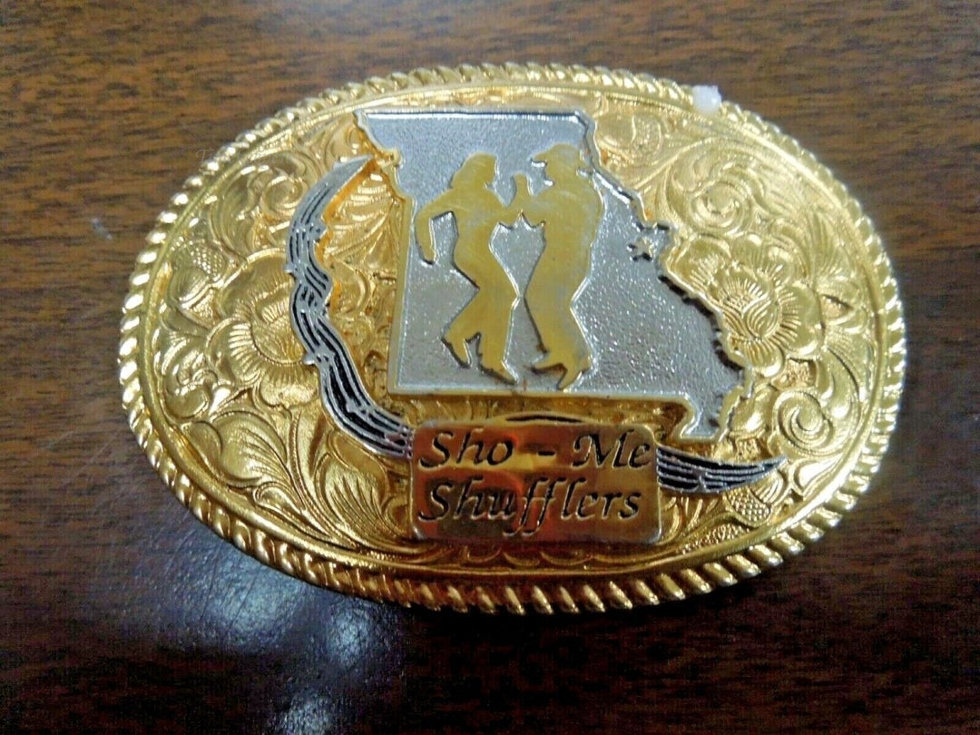 r556 VTG Belt Buckle “Sho-Me Shuffers” Creative Casting Inc. 1995