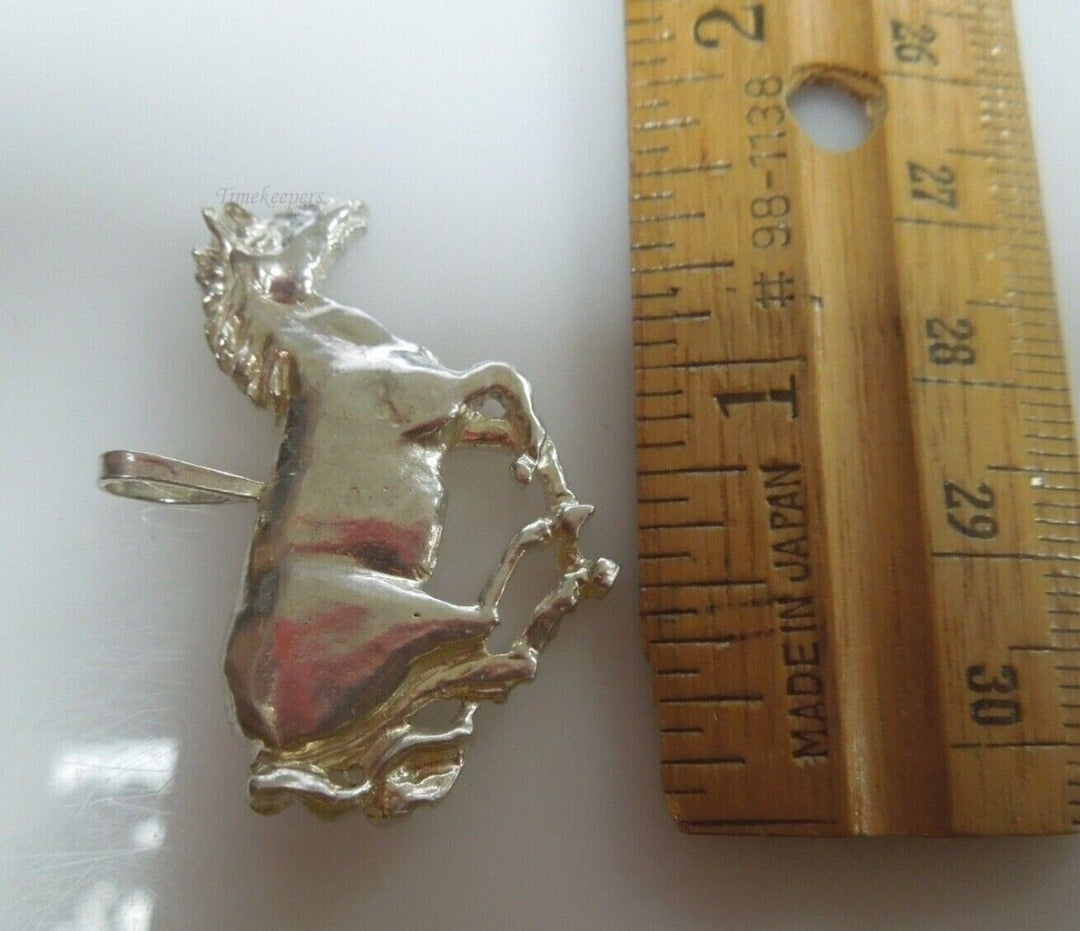 r545 Sterling Silver 925 Running Horse Pendant