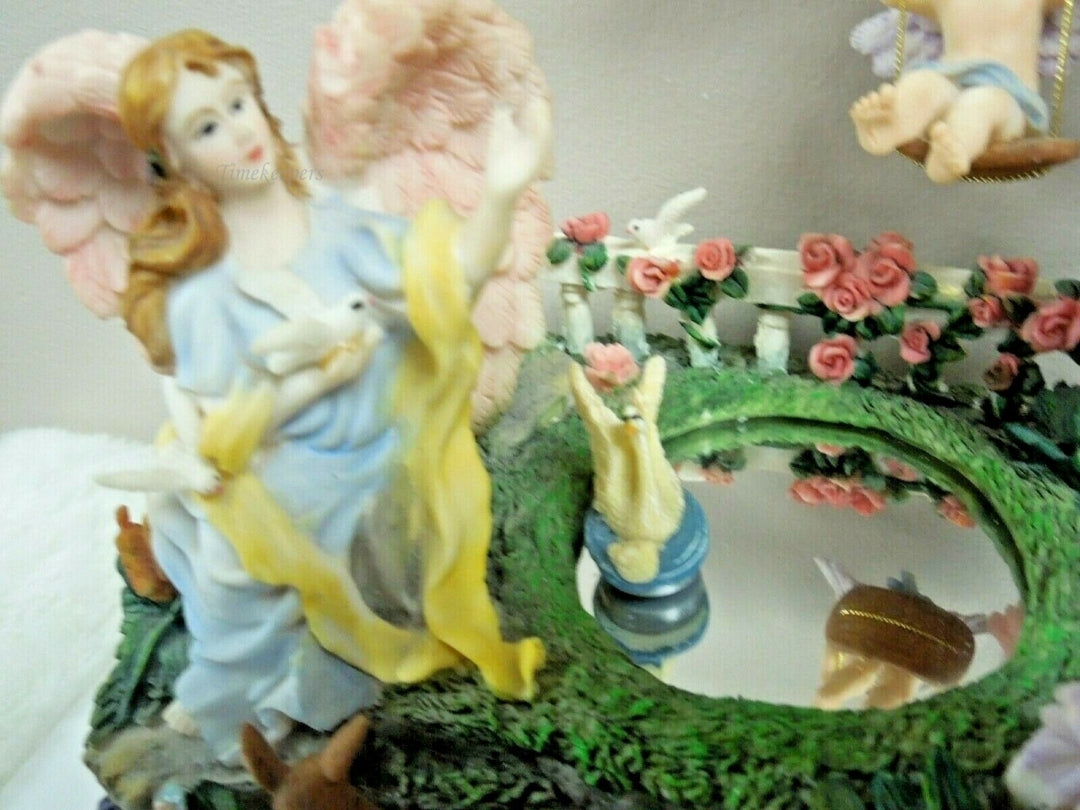 q885 Musical Animated Angel Sculpture "BEAUTIFUL DREAMER" Classic Treasures Rare