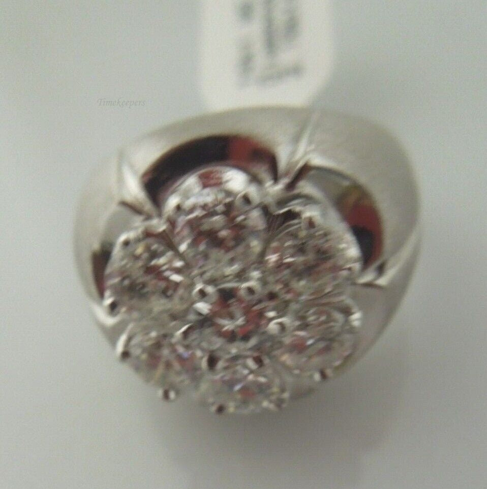 r552 14kt White Gold Diamond 2.10 cts Cocktail Ring Size 10 (USA) Signed