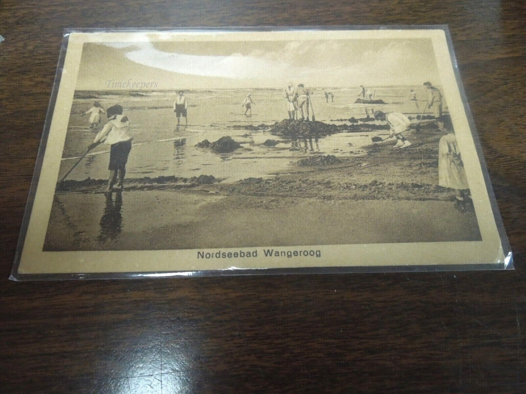 r397 Vintage Nordseebad Wangeroog Germany Sea Picture Postcard