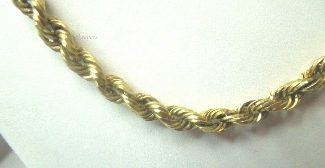 q576 Real 14kt Yellow Gold Rope Chain Size 19.5"