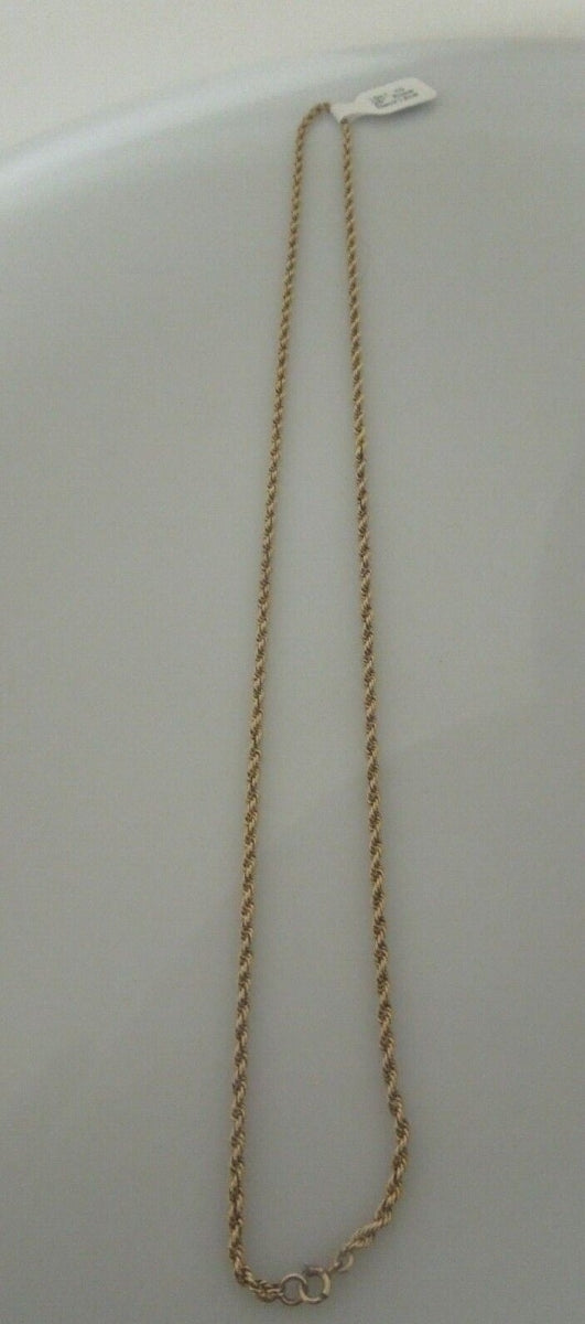 s016 10kt Yellow Gold Twisted Rope Chain 20"/ 8g