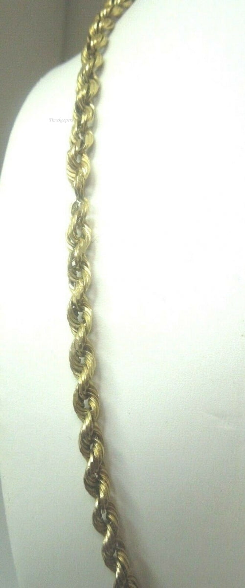 q576 Real 14kt Yellow Gold Rope Chain Size 19.5"