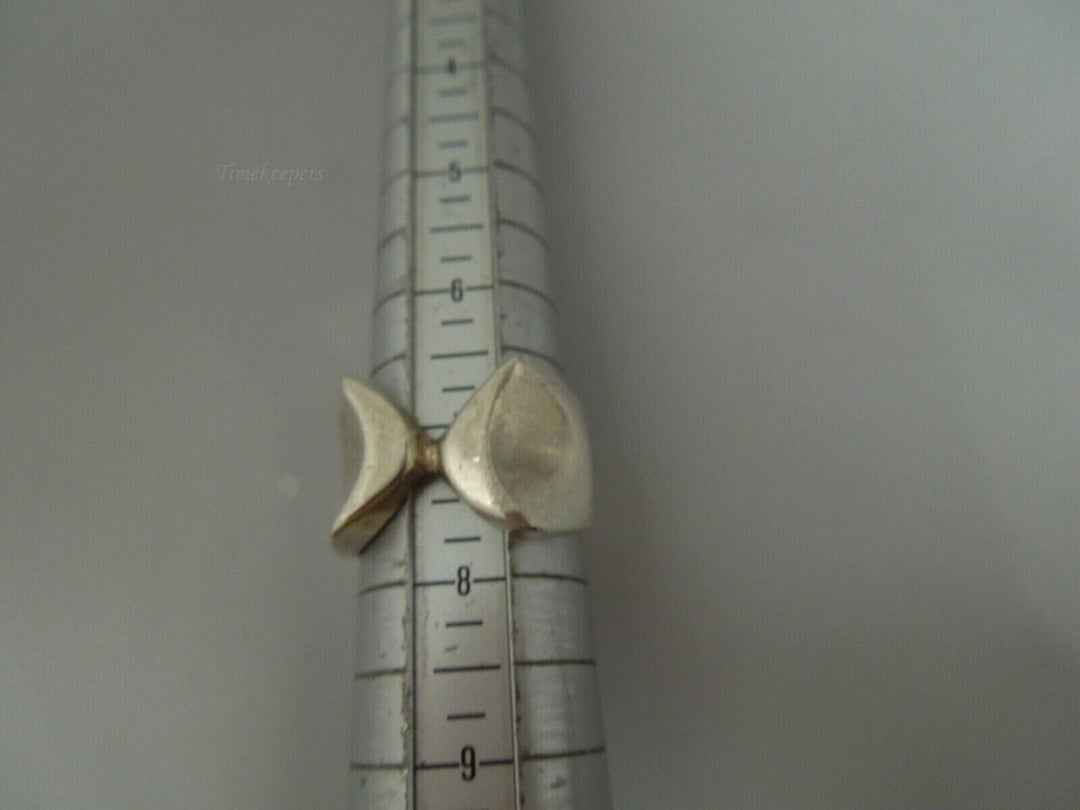 r461 Sterling Silver Bow Ribbon shaped Ring Size 7.25(USA) Signed