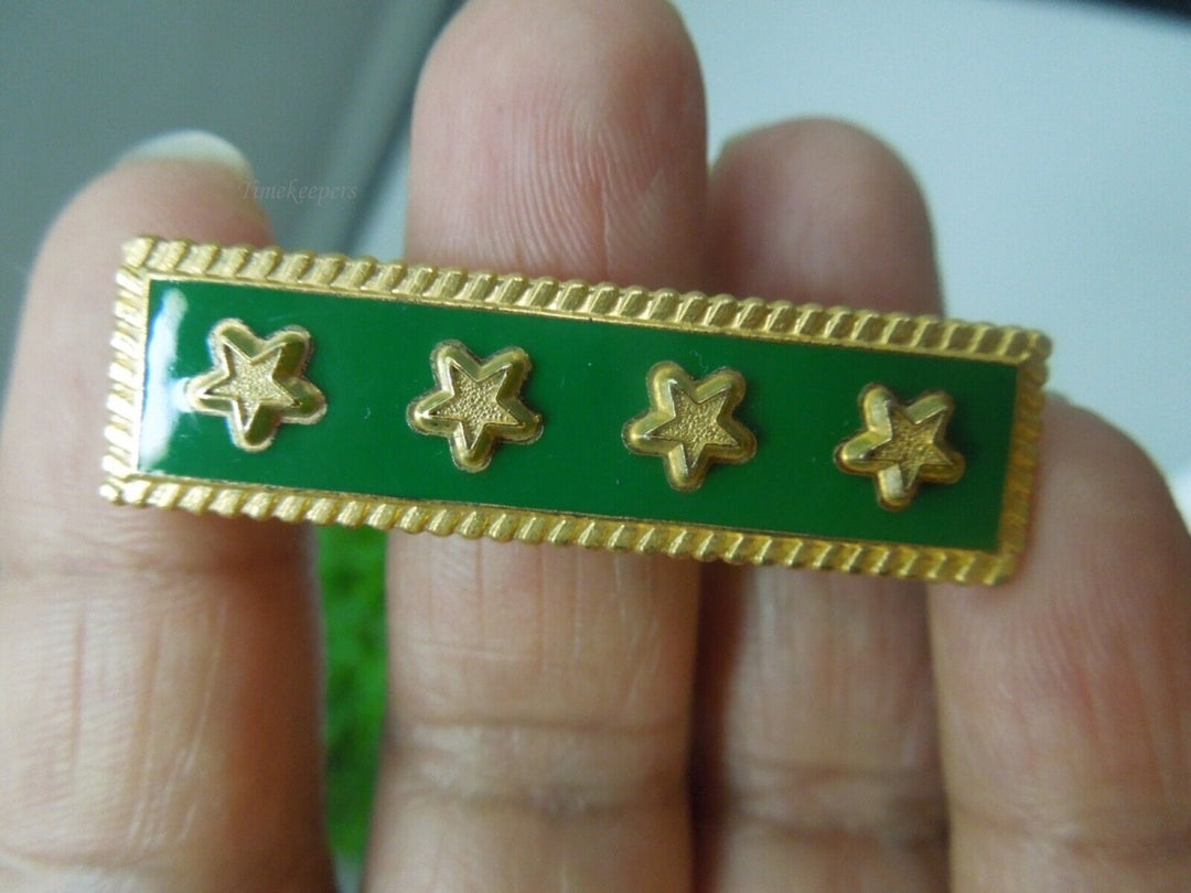 r387 Set of 3 Vintage Enamel Stars Lapel Pins/Tie Pins