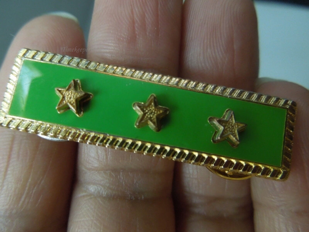 r387 Set of 3 Vintage Enamel Stars Lapel Pins/Tie Pins