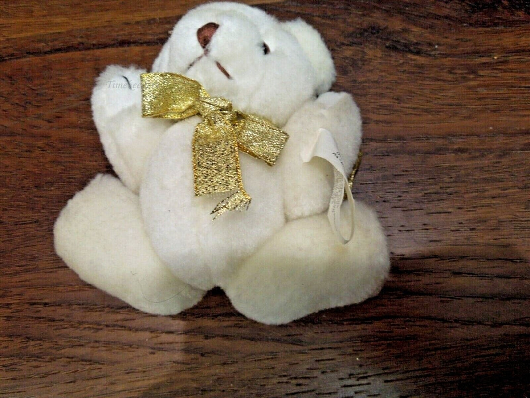 r277 Vintage Tiny Stuffed Plush White Tiny Teddy Bear and Pony Cute Small Plushies