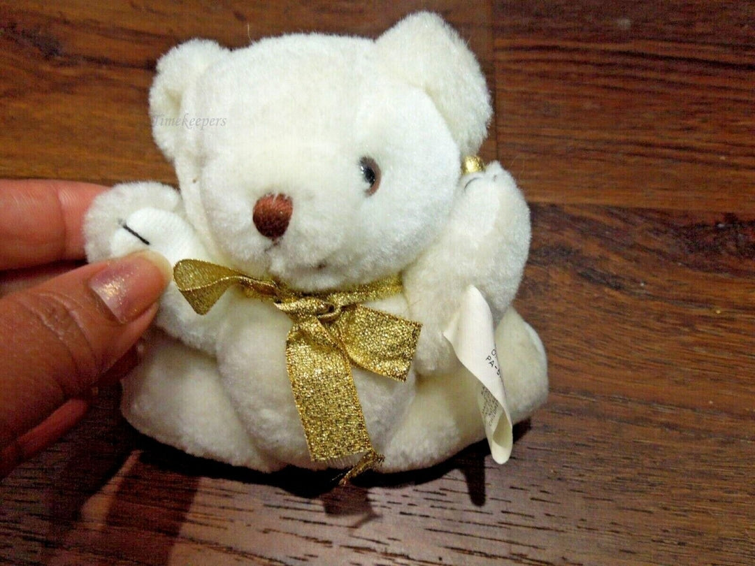 r277 Vintage Tiny Stuffed Plush White Tiny Teddy Bear and Pony Cute Small Plushies