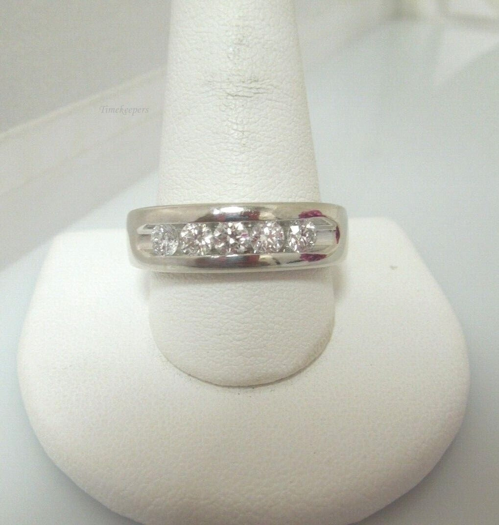 r781 Shane Co 14kt White Gold Diamond 1ct Wedding band Size 12 Signed 11.1g 