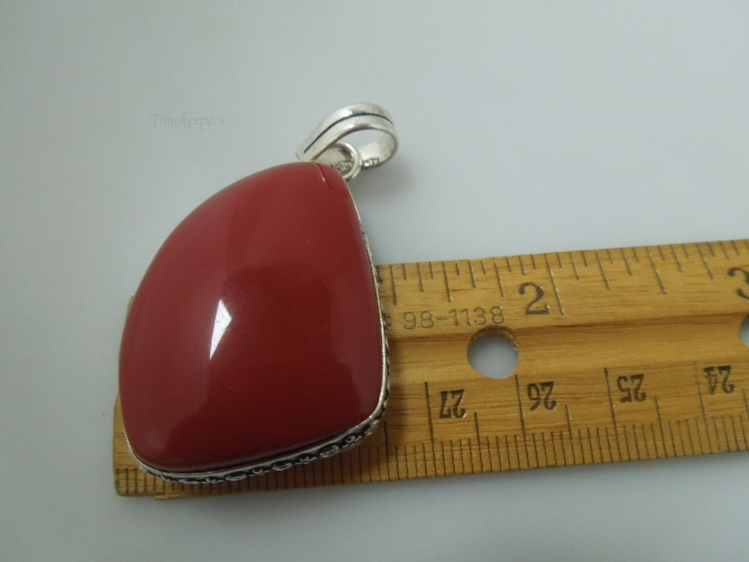 r529 Sterling Silver Carnelian Natural Stone Pendant