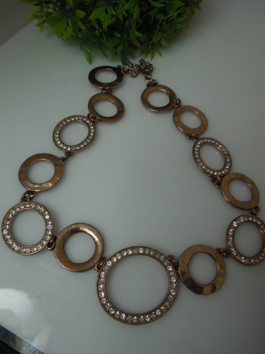 q301 Beautiful Copper Tone Necklace 15"