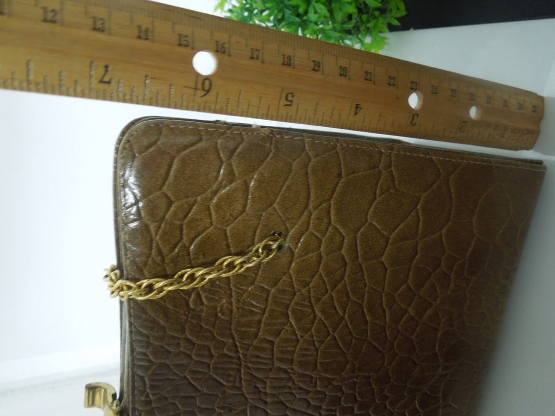 r557 Women Handbag Medium Size Snake Skin pattern embossed