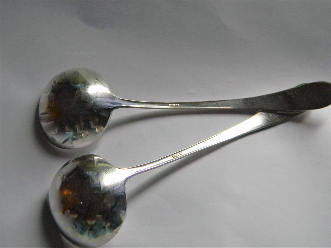 j571 Vintage- Set of (2) Sterling Silver Cream/ Sauce Ladles