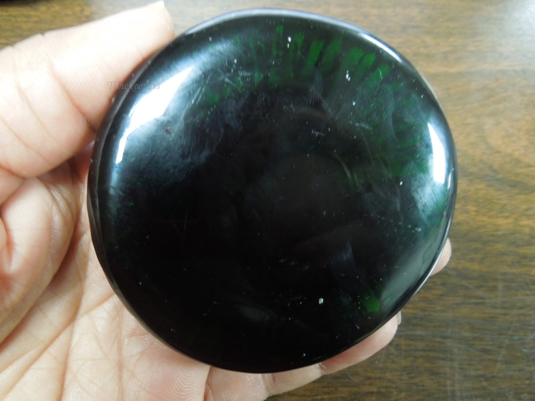 r590 Black Crystal Paperweight 80mm