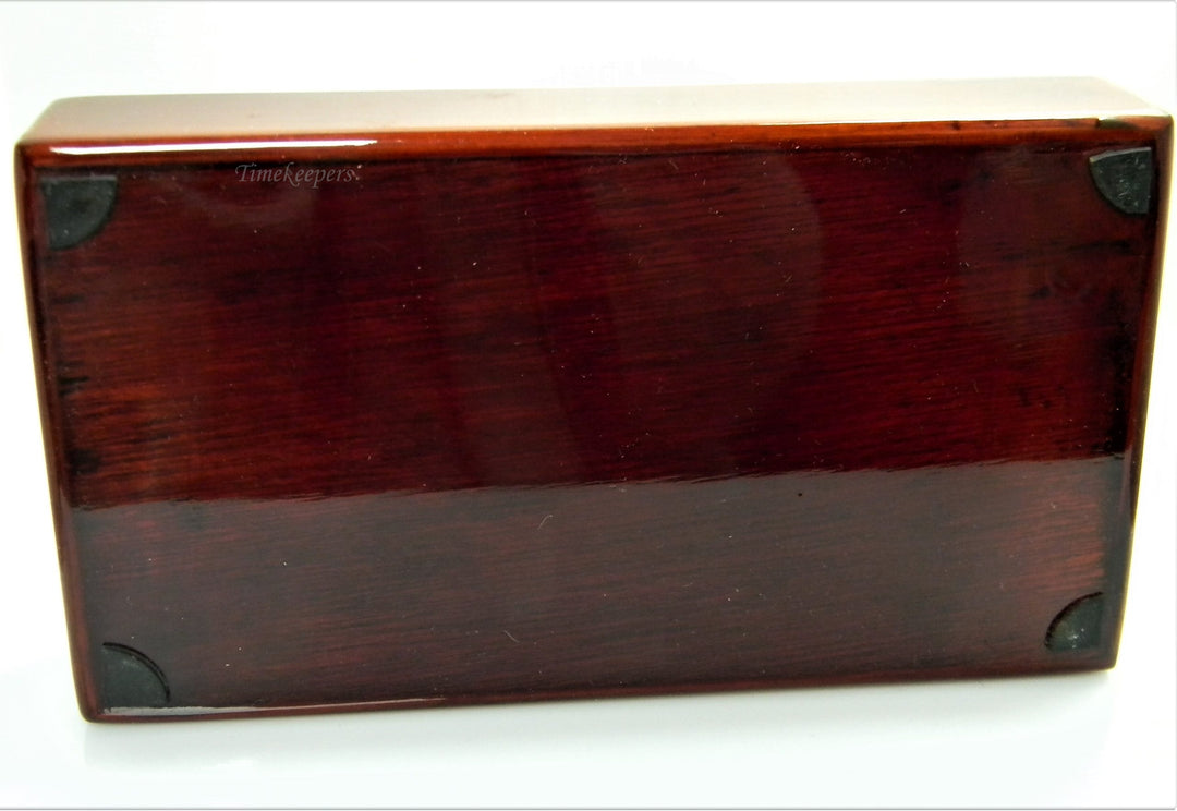 h706 Vintage Wood Rectangle Box with Inlay of MOP-Jewelry, Trinket, Whatever