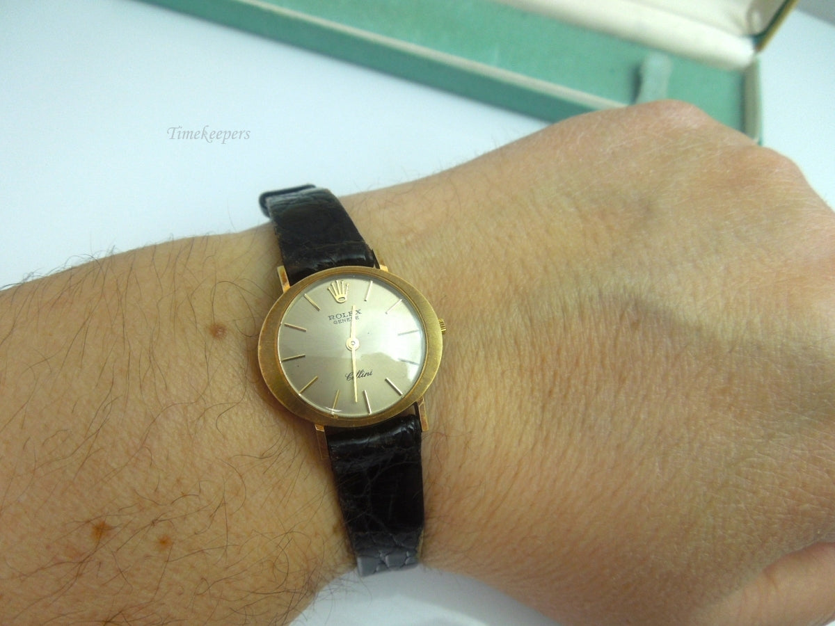 k602 Ladies Classic 14kt Yellow Gold 1960s Rolex Cellini