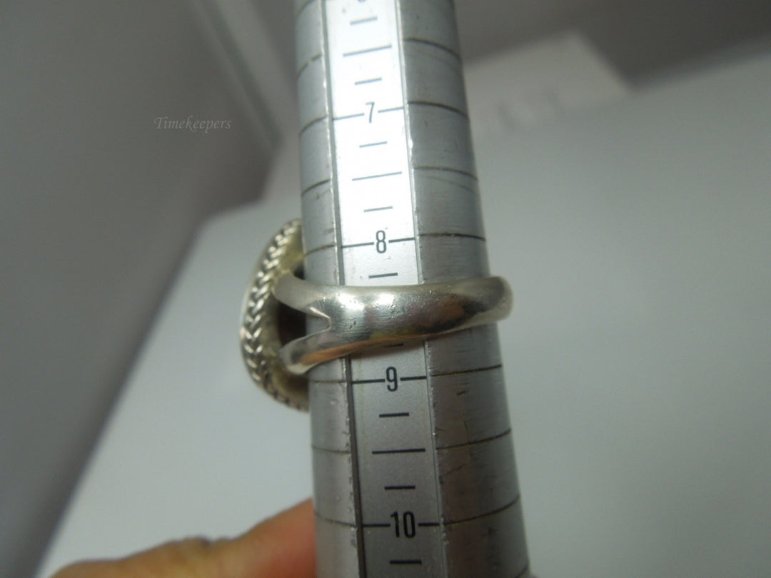 q338 Sterling Silver 925 Stone Ring Size 8.75