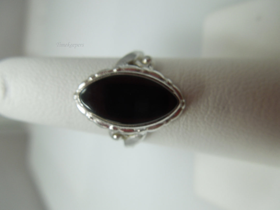 q330 Stunning Sterling Silver 925 Black Onyx Ring Size 5.75