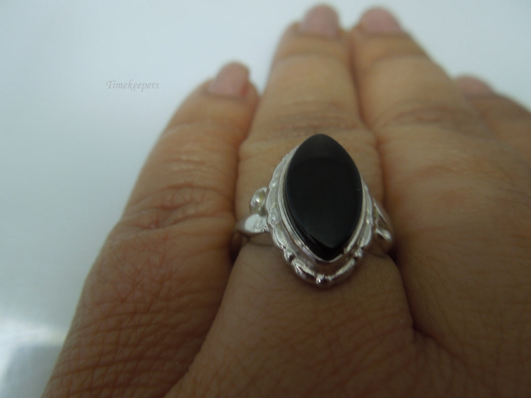 q330 Stunning Sterling Silver 925 Black Onyx Ring Size 5.75