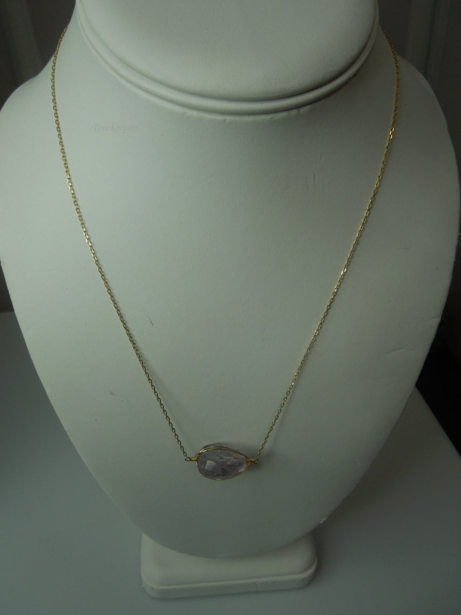 q352 Sterling Silver 925 Gold Tone Necklace 18"