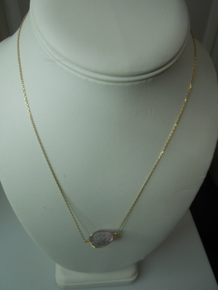 q352 Sterling Silver 925 Gold Tone Necklace 18"