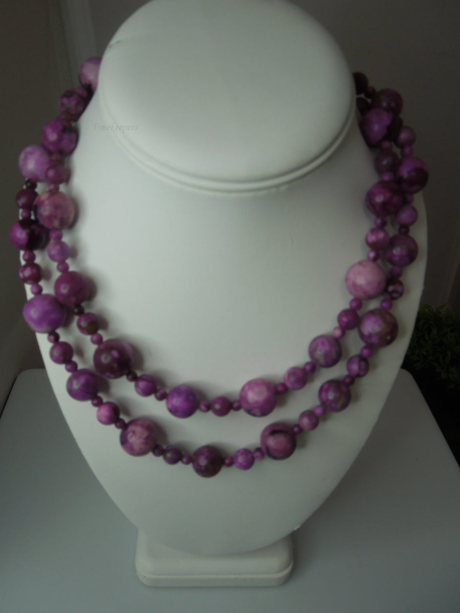 q340 Pretty DIY Agate Beads Long Necklace 36" with Sterling Silver Clasp