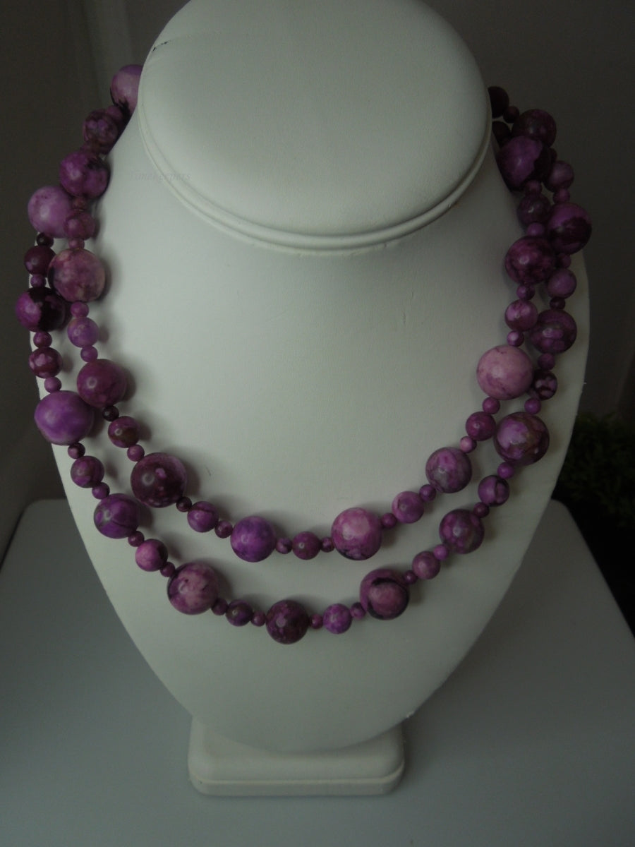 q340 Pretty DIY Agate Beads Long Necklace 36" with Sterling Silver Clasp