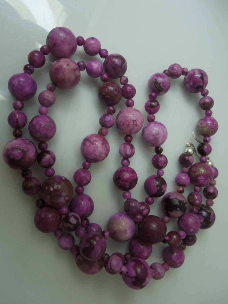 q340 Pretty DIY Agate Beads Long Necklace 36" with Sterling Silver Clasp