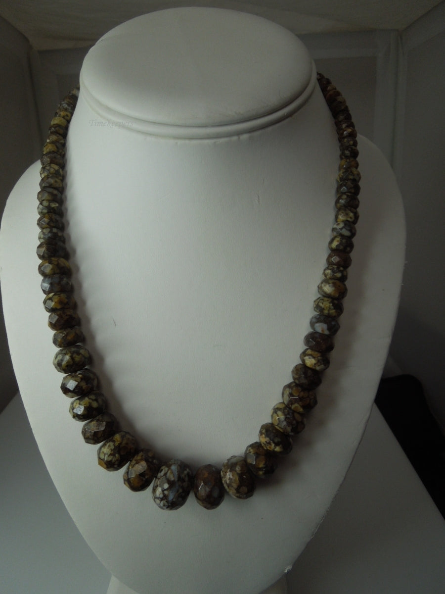 q356 Coral Fossil Jasper Faceted Bicone Barrel Drum Grade AAA Natural Beads Necklace with Silver Clasp