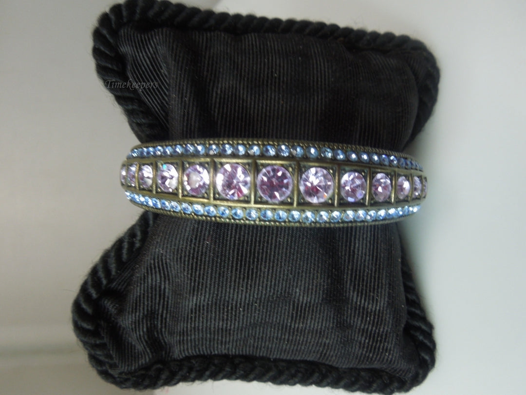 q375 Heidi Daus Crystal Multi Color Hinge Bracelet Perfect Gift