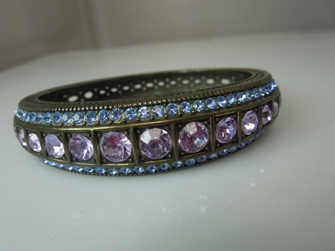 q375 Heidi Daus Crystal Multi Color Hinge Bracelet Perfect Gift