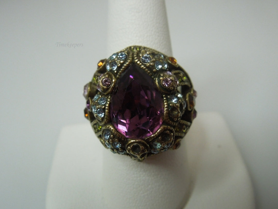 q373 Heidi Daus Confection Statement Ring Size 9.5