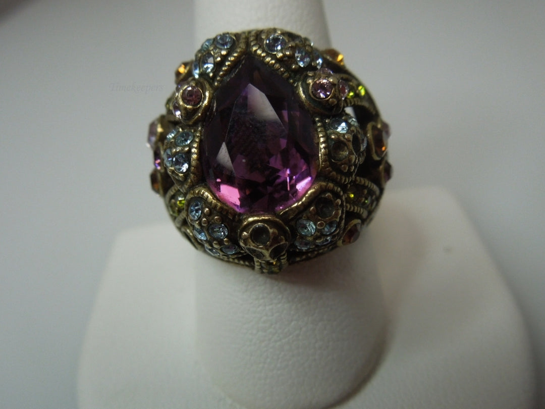 q373 Heidi Daus Confection Statement Ring Size 9.5