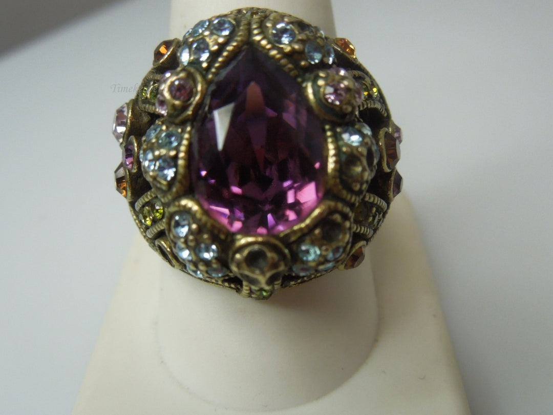 q373 Heidi Daus Confection Statement Ring Size 9.5