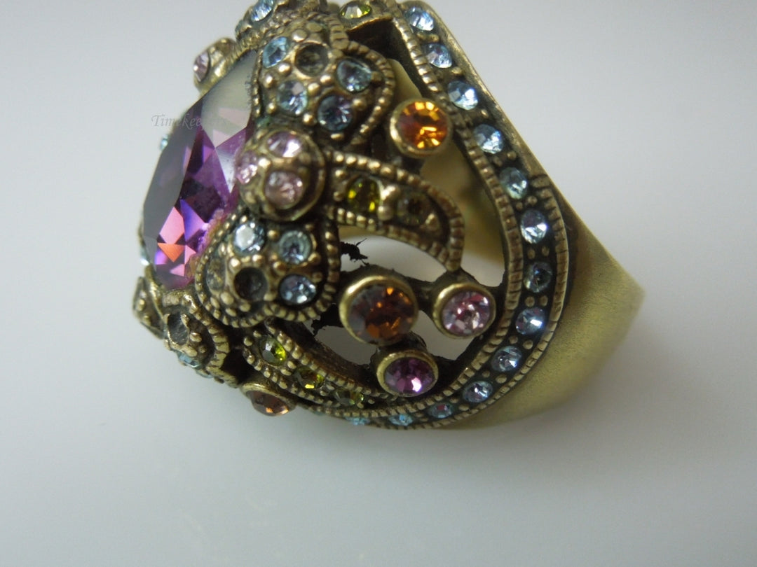 q373 Heidi Daus Confection Statement Ring Size 9.5