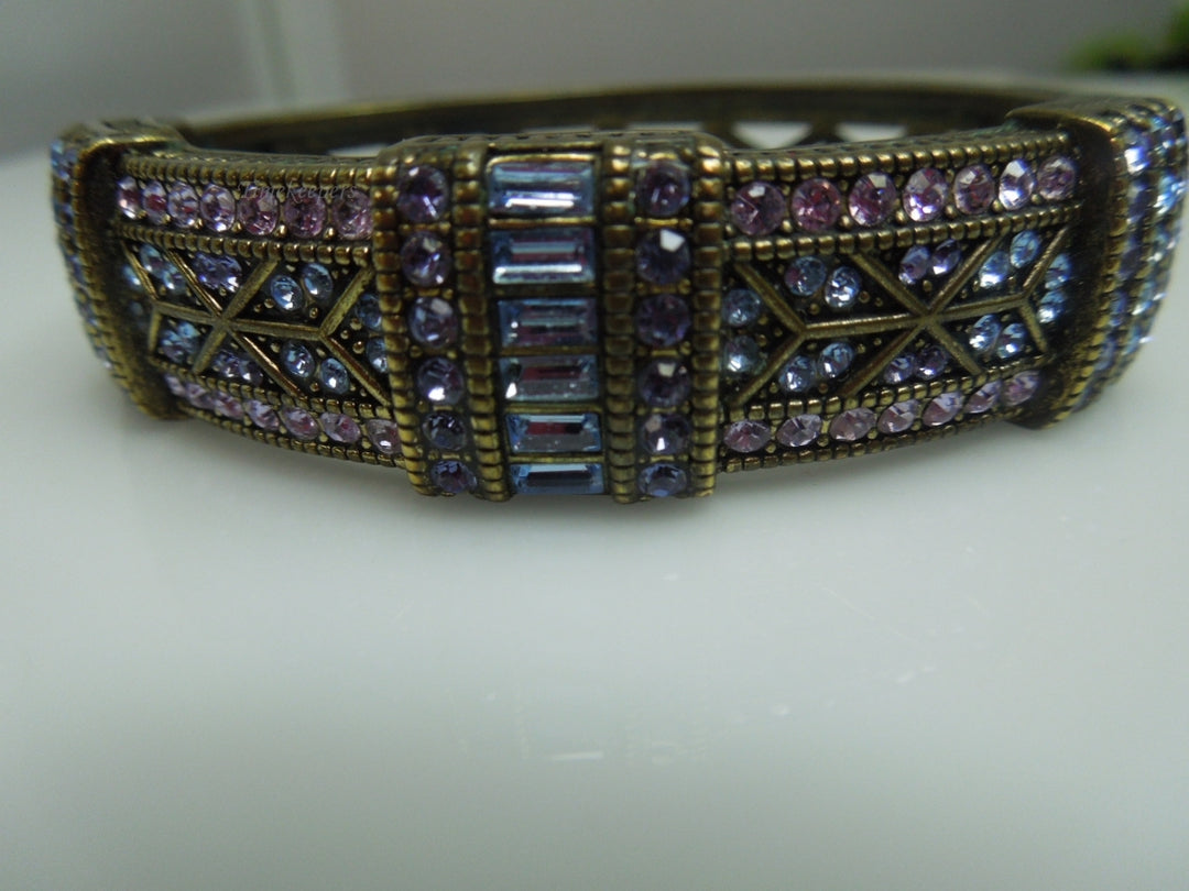 q380 Heidi Daus Crystal Multi Color Hinge Bracelet Perfect Gift.