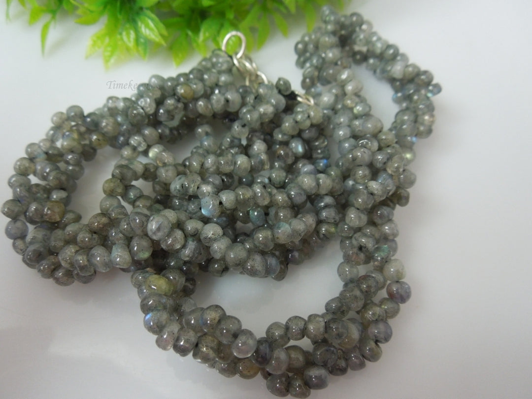 q383 Beautiful Delicate Natural Labradorite Beads Necklace 20"