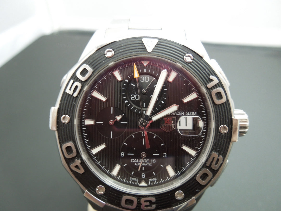 b894 Handsome Men's Automatic Tag Heuer Aquaracer Calibre 16 Wristwatch