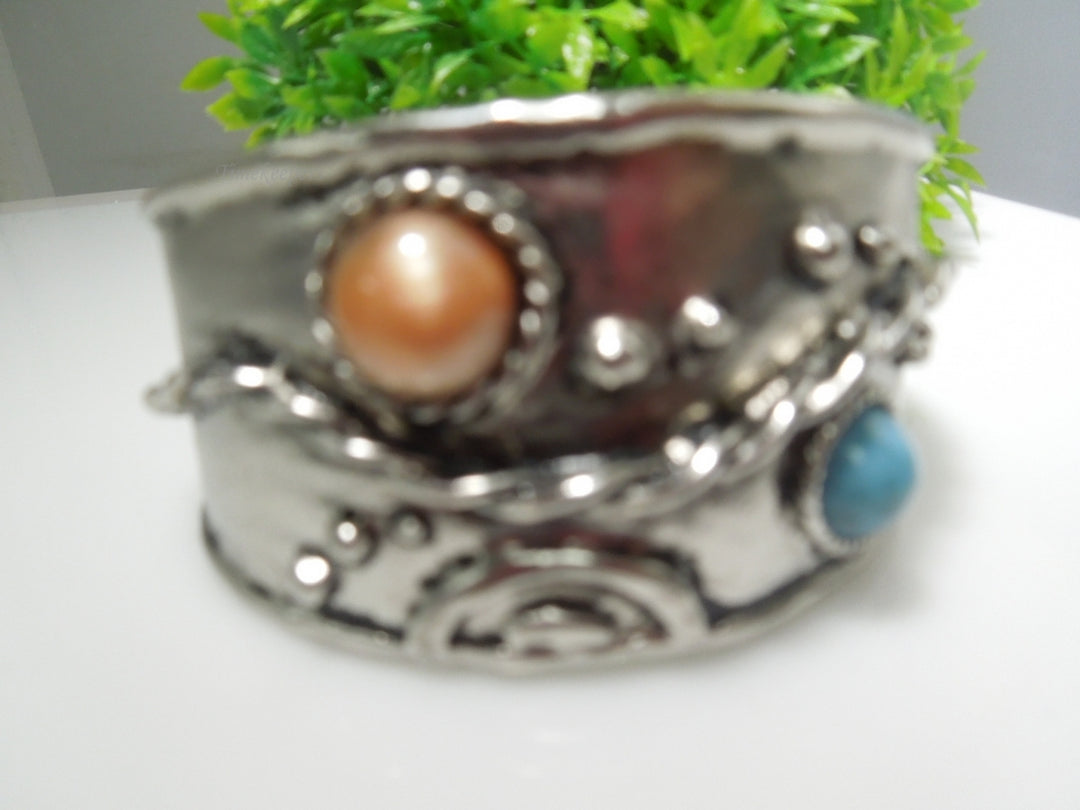 q443 Silver Tone Cuff Bracelet For Women Ladies