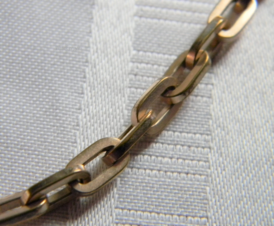 h797 Nice Vintage Gold Filled Pocket Watch Chain with Oval Links