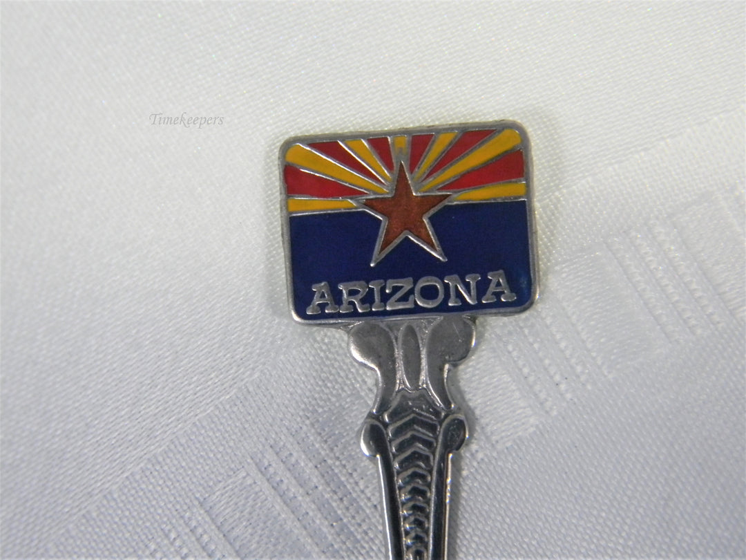 j647 Nice Preowned Souvenir Spoon from Arizona The State Flag