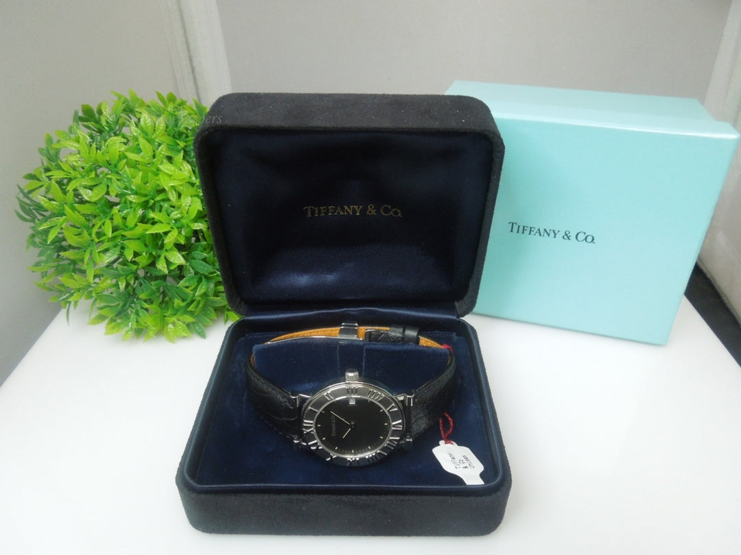 k616 Tiffany &amp; Co Atlas Unisex Wristwatch with Box