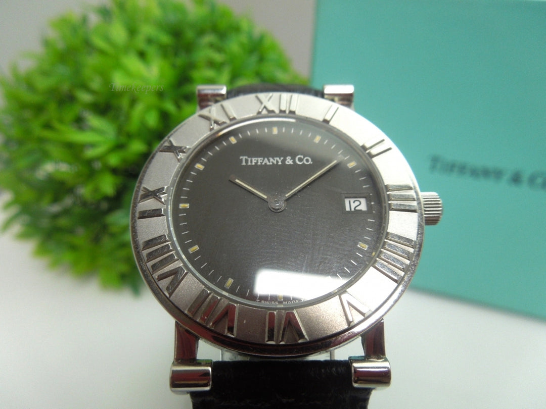 k616 Tiffany &amp; Co Atlas Unisex Wristwatch with Box