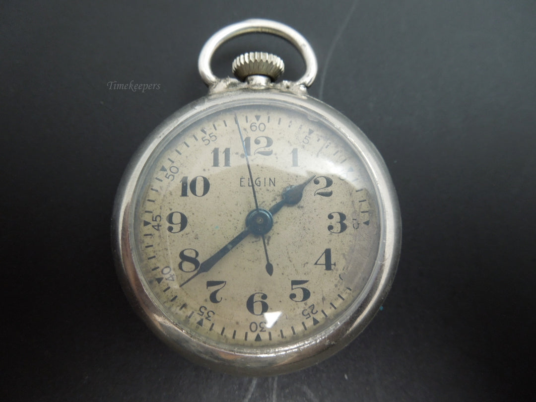 b983 Antique Unisex 1920s/1930s Elgin Mechanical Pocket Watch