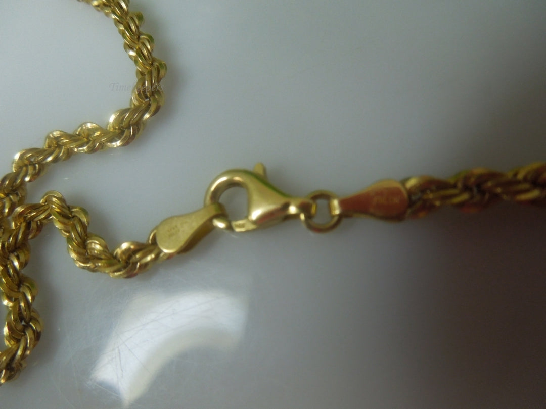 q580 Real 14kt Yellow Gold Milor Made In Italy Rope Chain Size 21.75